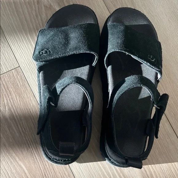 UGG Goldenstar Black Women's Sandals - Picture 2 of 4